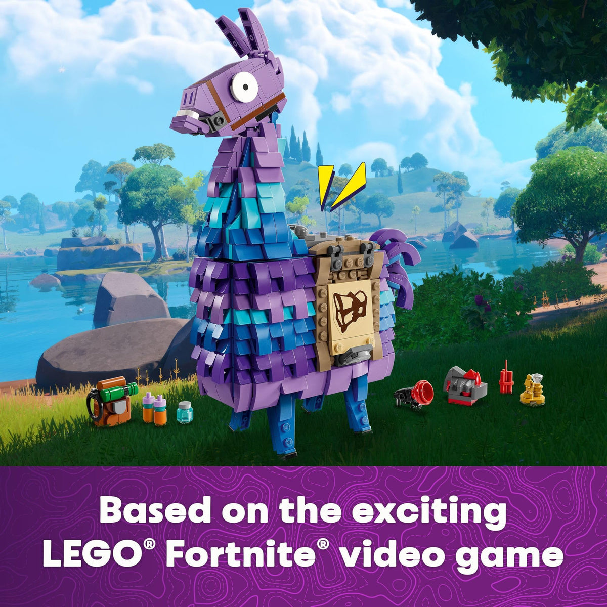 LEGO Fortnite Supply Llama saddle adds display detail