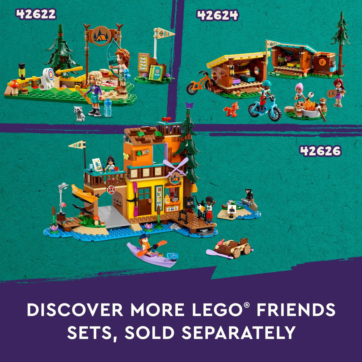 LEGO Friends Adventure Camp Tree House woodland animals enrich storytelling with dam building and hideaways