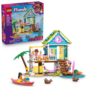 LEGO Friends beach house seaside deck with seating for imaginative play.