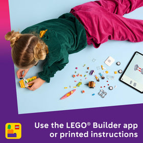 LEGO Friends Builder app 3D instructions help kids build with guided steps.