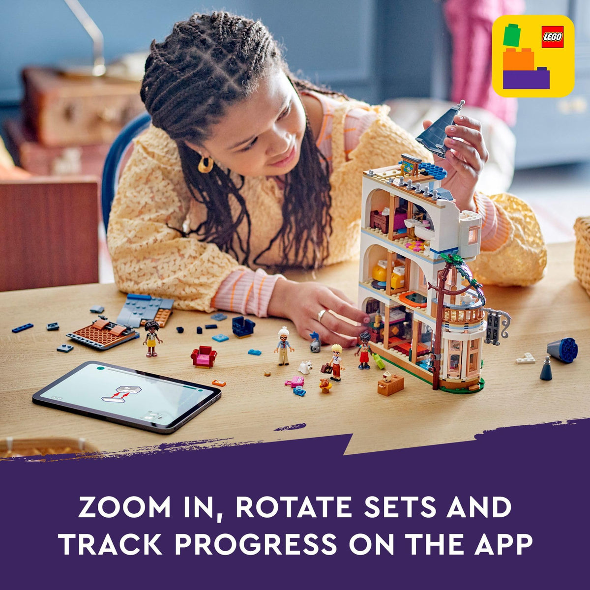 LEGO Friends Castle Bed and Breakfast accessories set enhances hotel storytelling.