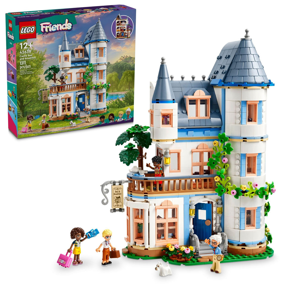 LEGO Friends Castle Bed and Breakfast front desk area for imaginative check-ins.