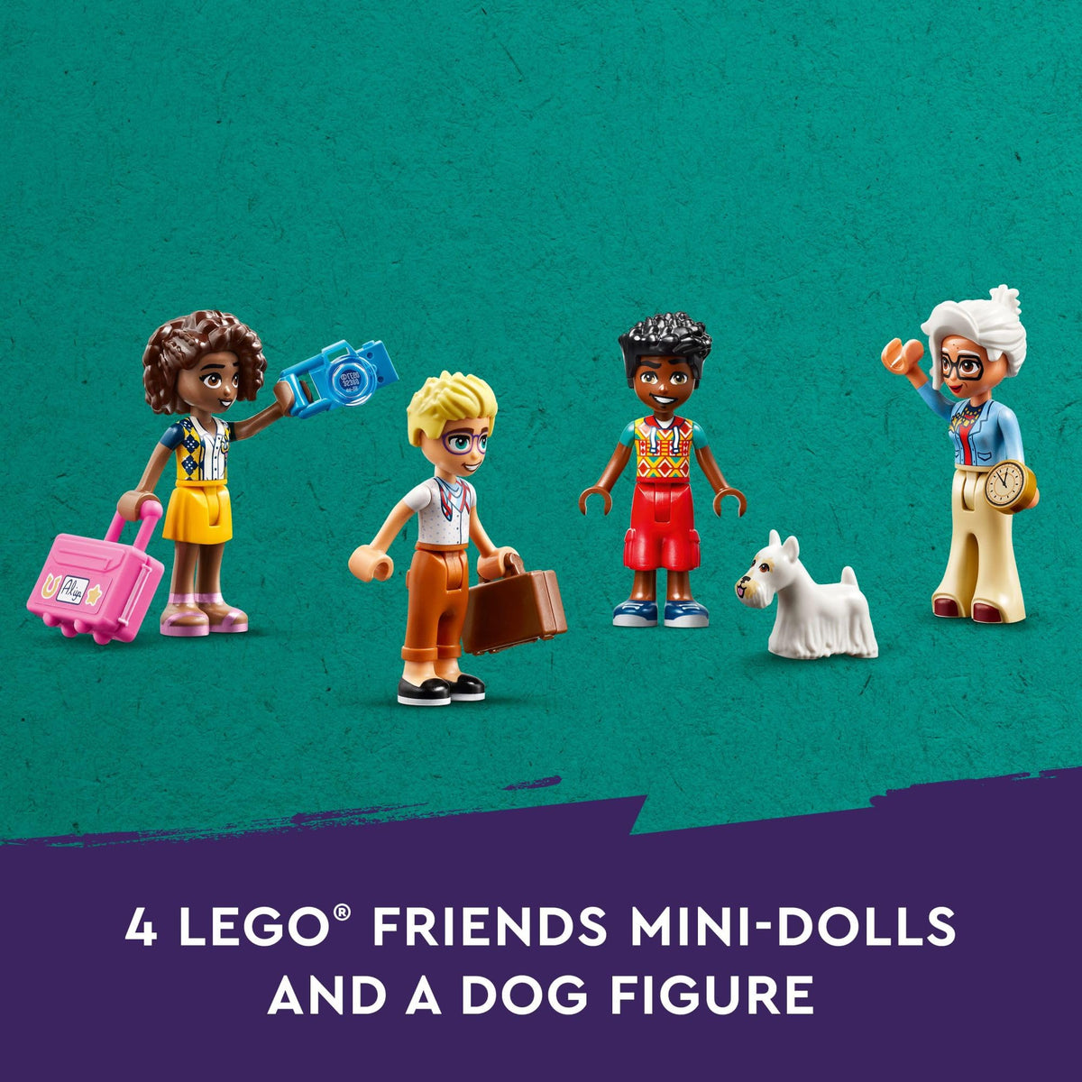 LEGO Friends Castle Bed and Breakfast master suite and bathroom for pretend luxury.