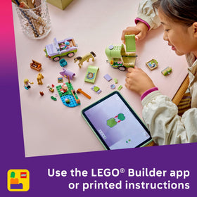 LEGO Friends fence jump adds action-packed jumping play.