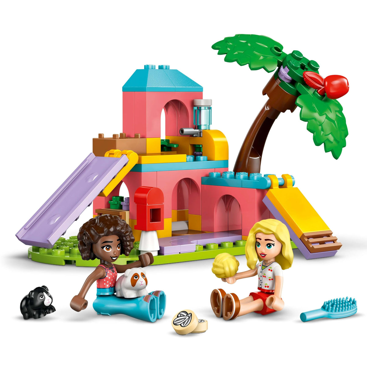 LEGO Friends Guinea Pig Playground figures – two mini-dolls spark friendship bonding