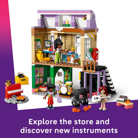 LEGO Friends guitar and stage area sparks musical exploration.