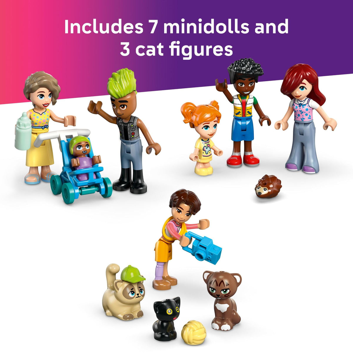LEGO Friends Heartlake City park fountain scene enhances neighborhood storytelling