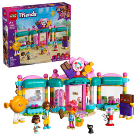 LEGO Friends Heartlake City Candy Store exterior invites imaginative play and storytelling.