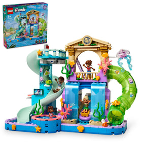 LEGO Friends Water Park overview with 814 pieces for creative play.
