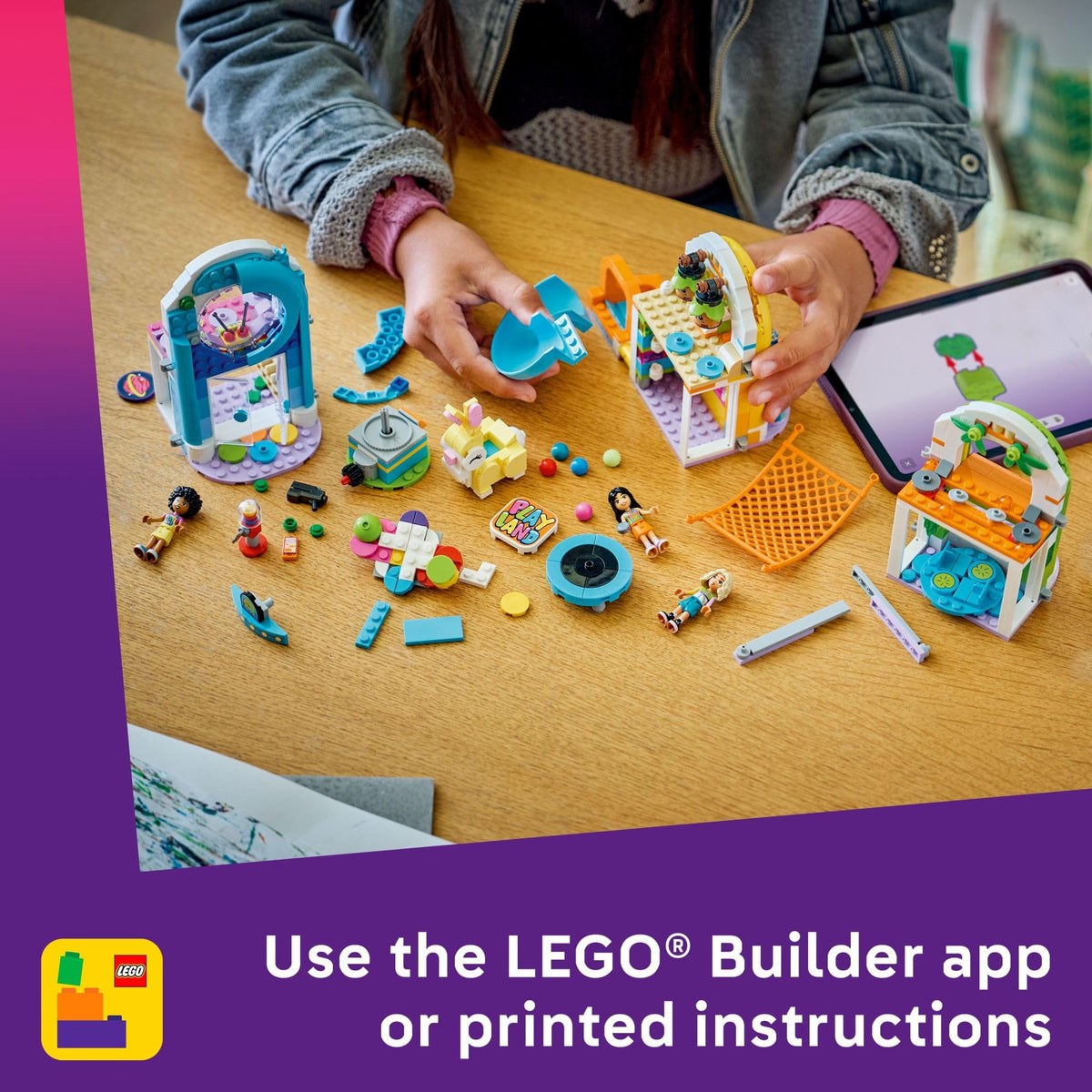LEGO Friends minidolls Liann, Nova and Sonia enrich storytelling and role-play.