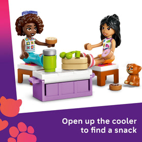 LEGO Friends kayak and gear on travel car invites active, imaginative adventures.