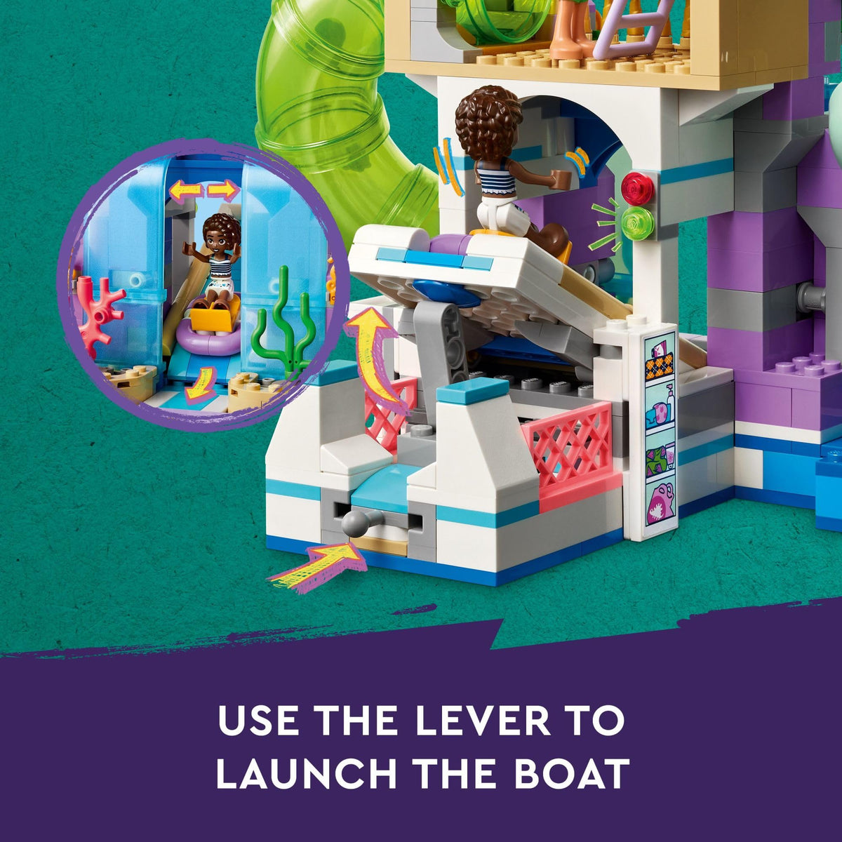 LEGO Friends mini-dolls Leo, Alba, Sara for diverse role-play.