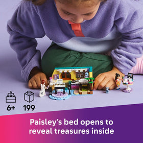 LEGO Friends Paisley’s Room minidolls with pet bunny for creative roleplay.