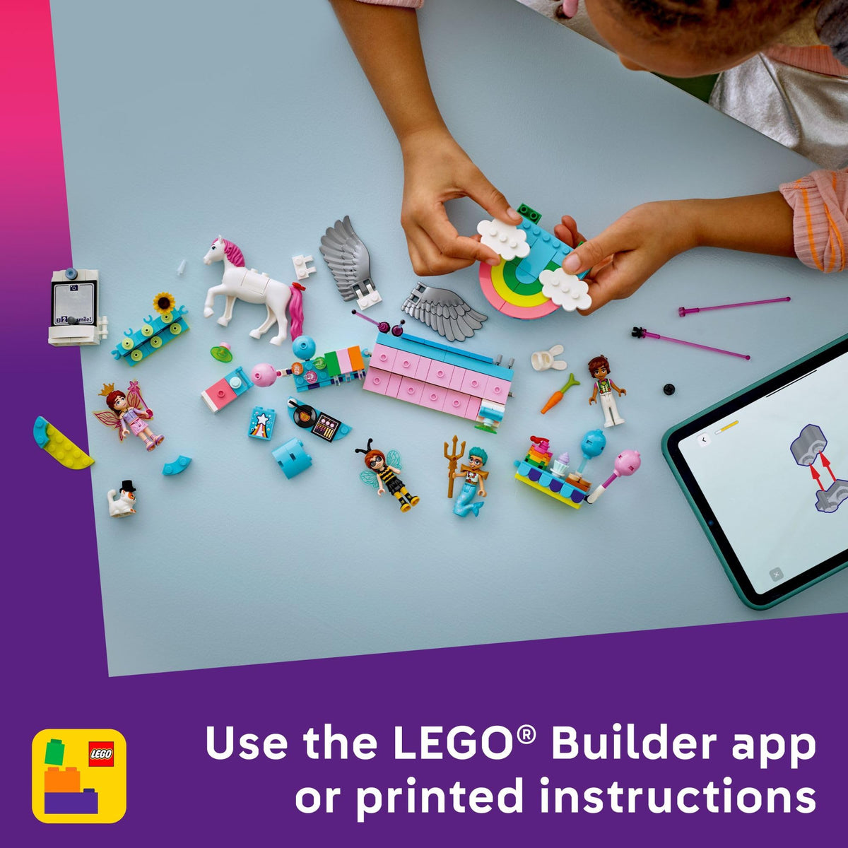 LEGO Friends Periwinkle unicorn transformation sparks creative storytelling.
