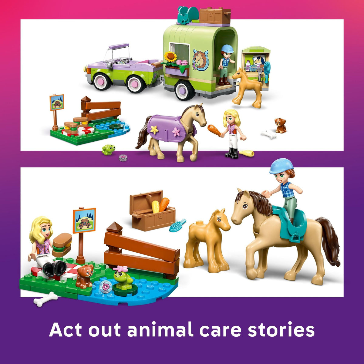 LEGO Friends picnic by the lake side build for outdoor pretend play.