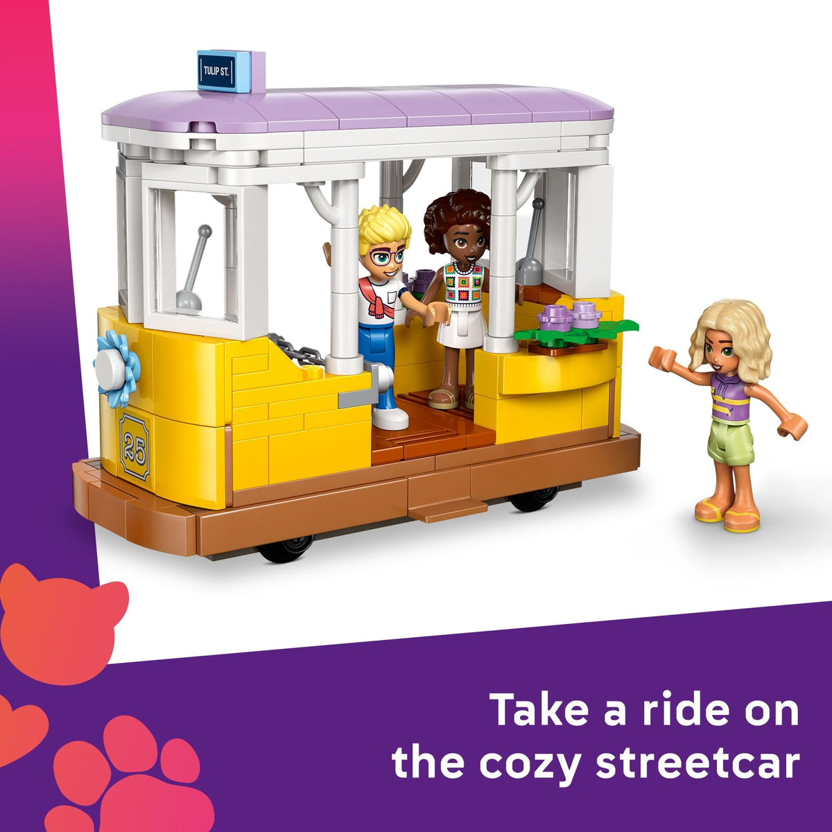 LEGO Friends Plant Café & Flower Shop outdoor seating creates cozy, social play spaces.