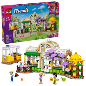 LEGO Friends Plant Café & Flower Shop streetcar exterior inspires imaginative city play.