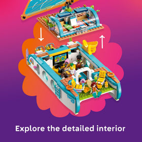 LEGO Friends Travel Boat Adventure dolphins with binoculars spark ocean discovery and play