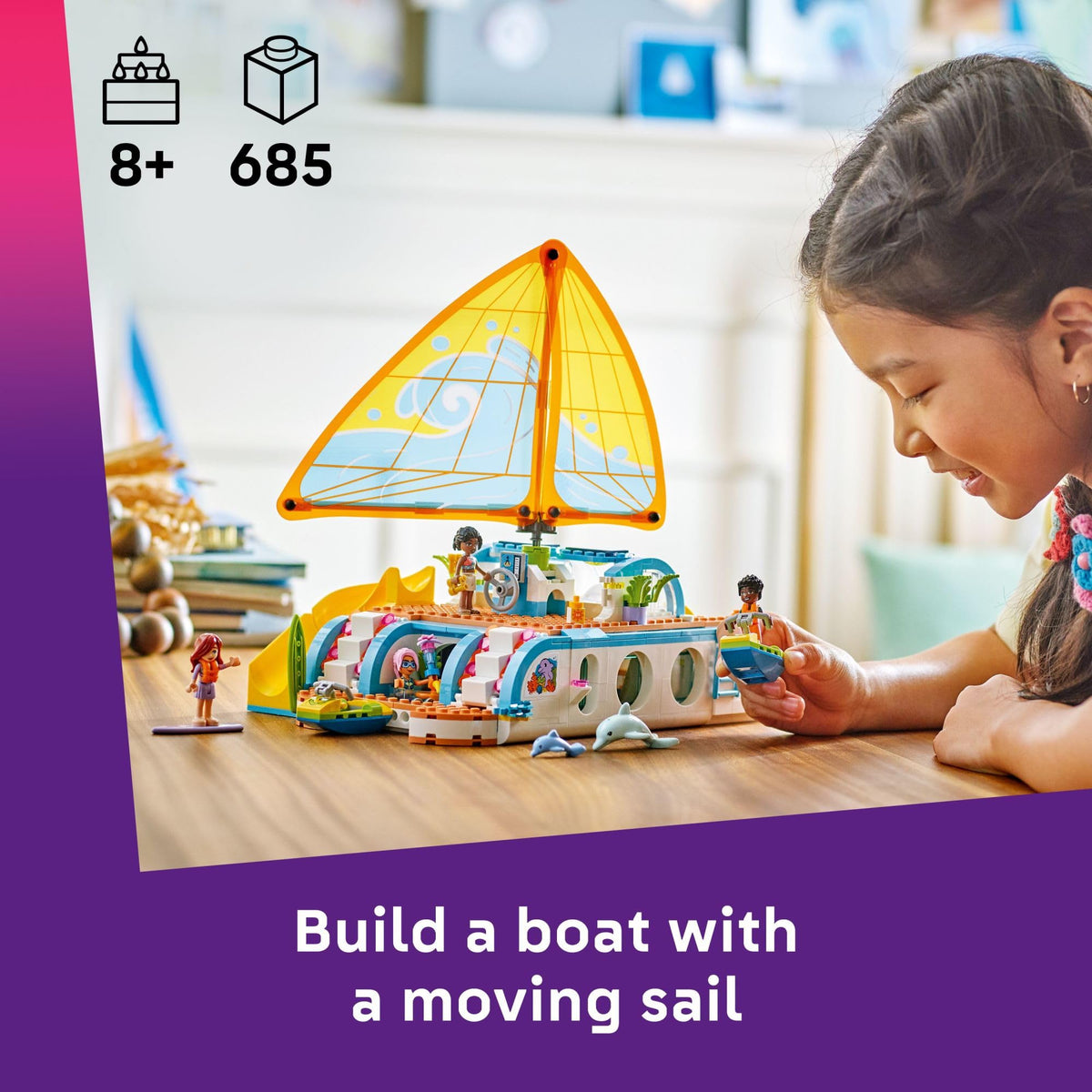 LEGO Friends Travel Boat Adventure minidolls join the voyage for storytelling fun