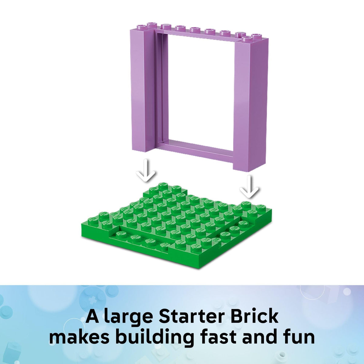Donut floats ride through the waterfall for cooperative storytelling in LEGO Gabby's Dollhouse