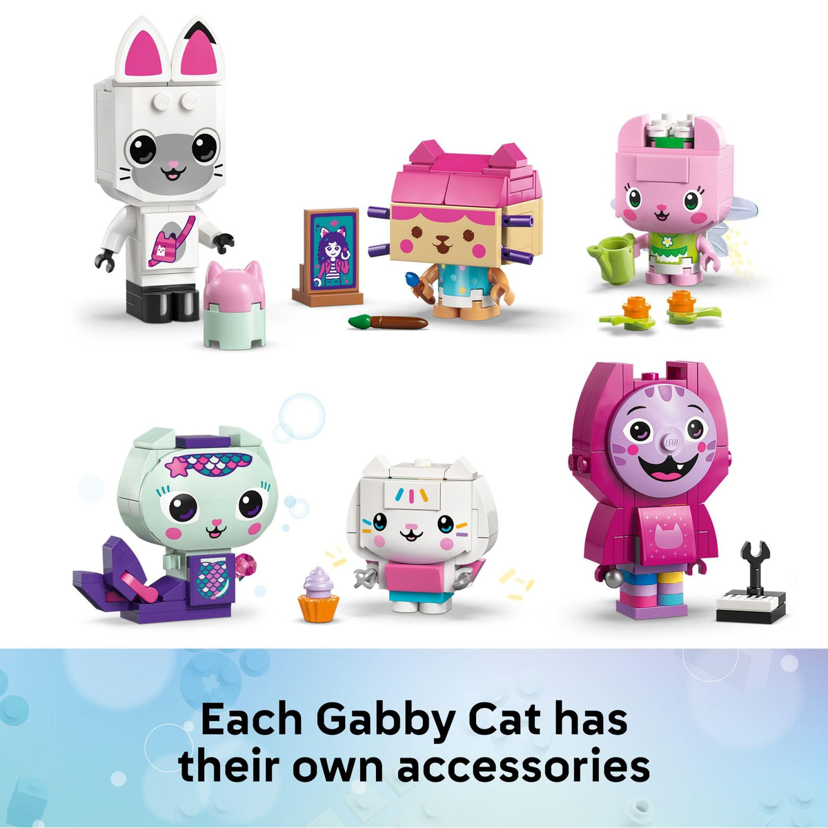 LEGO Gabby's Dollhouse Kitty Fairy with watering can ready for play