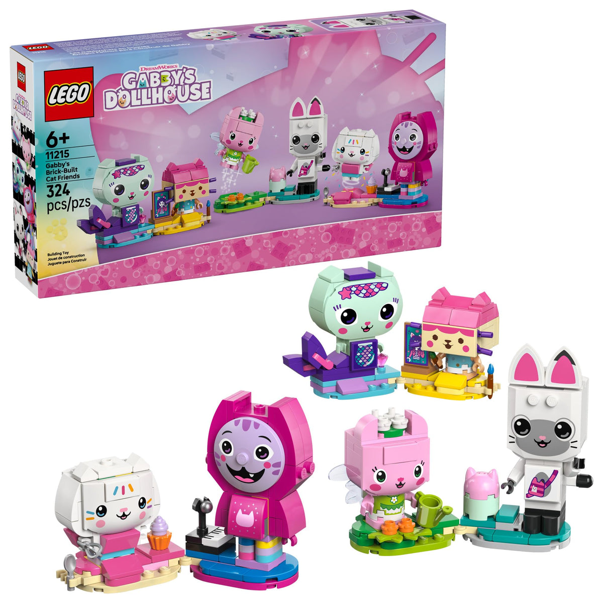 LEGO Gabby's Dollhouse MerCat with diamond accessory for imaginative play