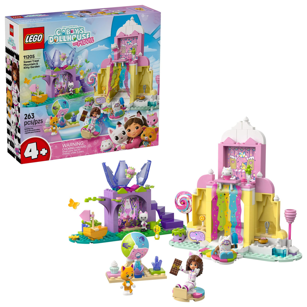 LEGO Gabby's Dollhouse Sweet Treat Mountain candy waterfall for imaginative play