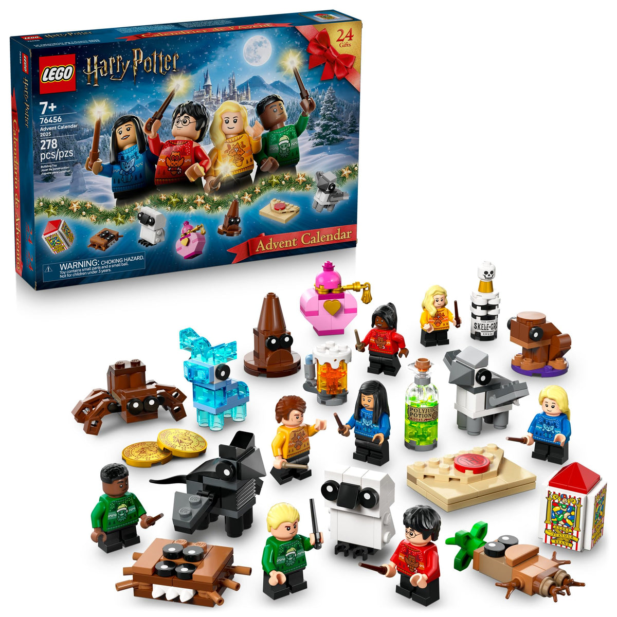 LEGO Harry Potter Advent Calendar 2025 front view for daily festive builds