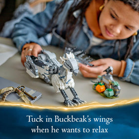 LEGO Buckbeak in bow pose for display and storytelling