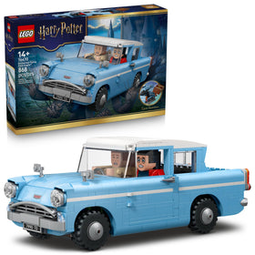 LEGO Harry Potter Enchanted Ford Anglia model ready for display on shelves