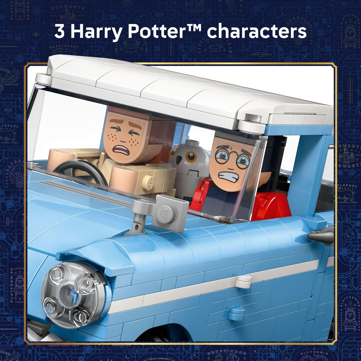 LEGO Harry Potter Enchanted Ford Anglia display piece enhances room decor