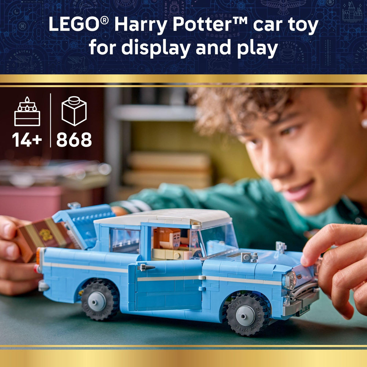 LEGO Harry Potter Enchanted Ford Anglia trunk opens for interactive play