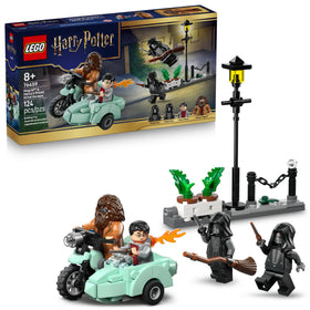 LEGO Harry Potter Hagrid motorcycle in action for imaginative play