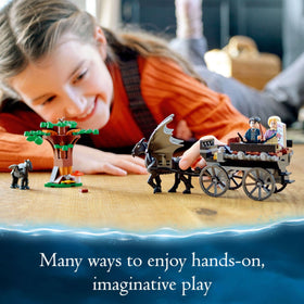 Baby Thestral figure adds nurturing fantasy moments during playtime.