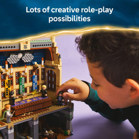 LEGO Harry Potter Dueling Club playset includes minifigures and wand elements for action