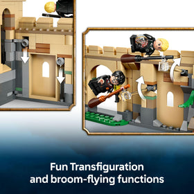 LEGO Harry Potter Hogwarts Castle Trophy room with portraits for display.