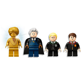 LEGO Harry Potter Hogwarts First Flying Lesson figures in play scene for storytelling