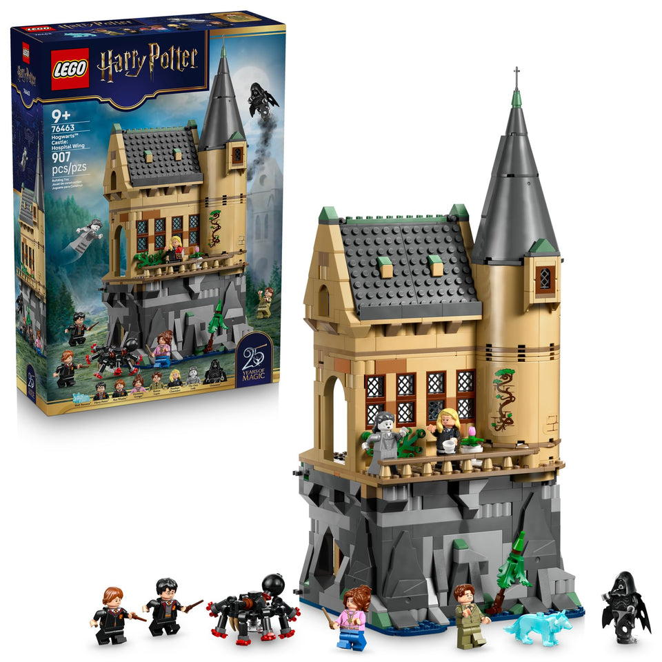 LEGO Harry Potter Hogwarts Hospital Wing patient beds invite caring pretend play