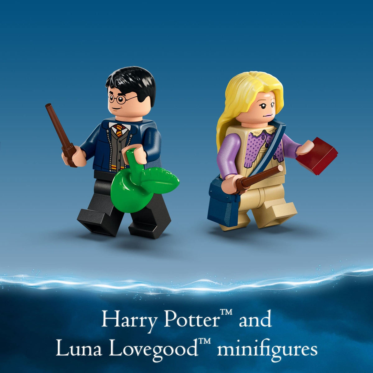 Harry Potter and Luna Lovegood minifigures invite fan-inspired roleplay.