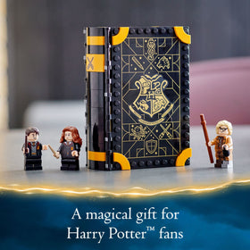LEGO Hogwarts Moment Defence Class closed playbook packs away compactly for travel