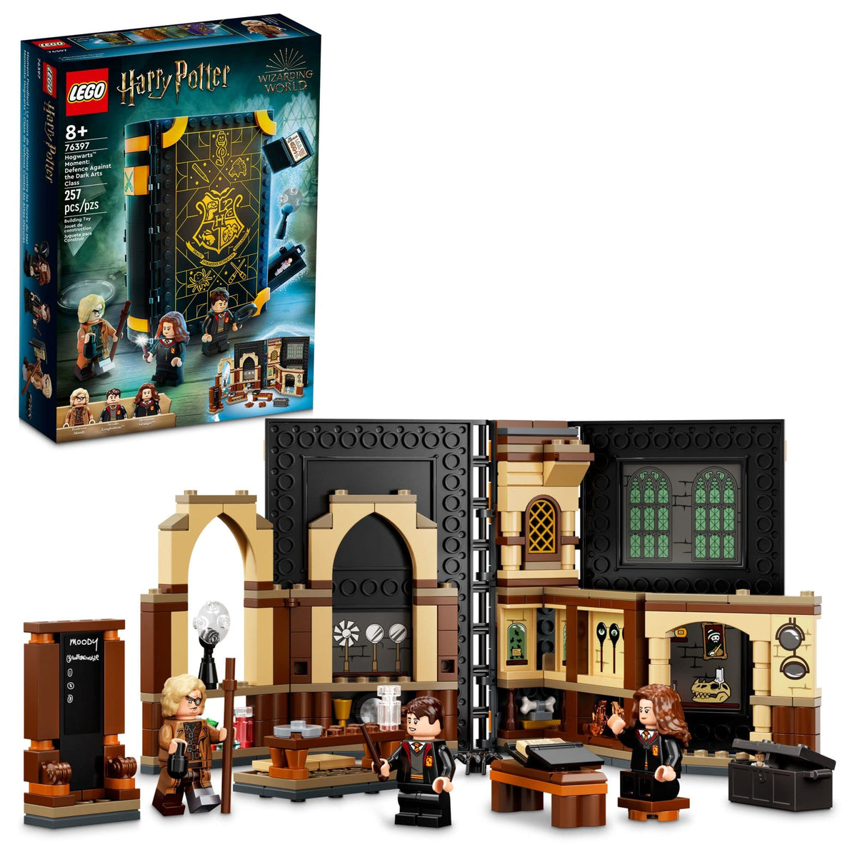 LEGO Harry Potter Hogwarts Moment Defence Class cover opens an immersive portable classroom experience