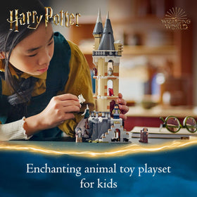 LEGO Harry Potter Owlery perches and owl figures for storytelling adventures