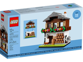 LEGO Houses of the World 3 Swiss front facade with colorful detailing for display.