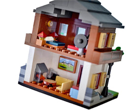 LEGO Swiss rooftop detail and color palette close-up to inspire display.