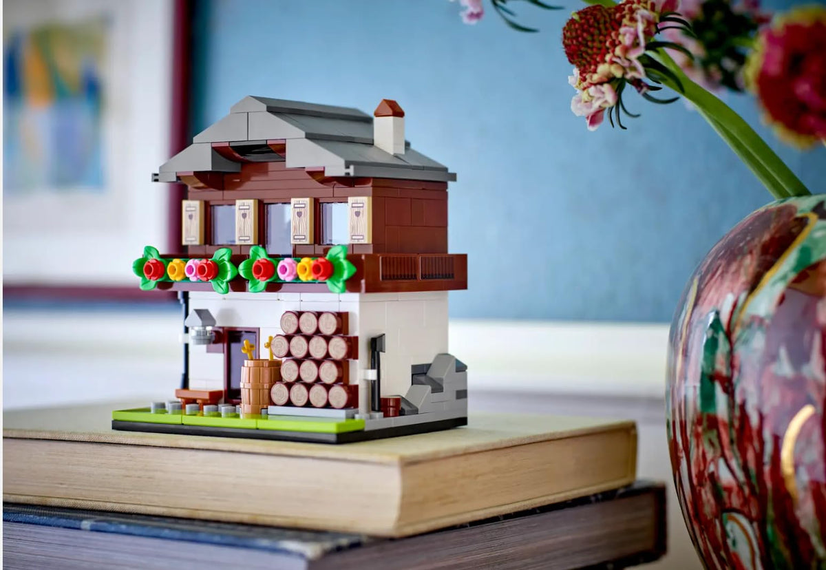 LEGO Houses of the World 3 Swiss side view showing architecture style.