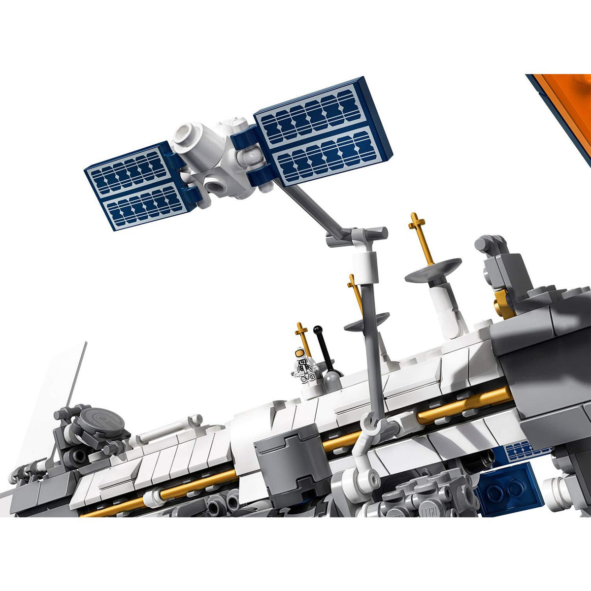 LEGO Ideas 21321 mini cargo spacecrafts add authentic mission flair.