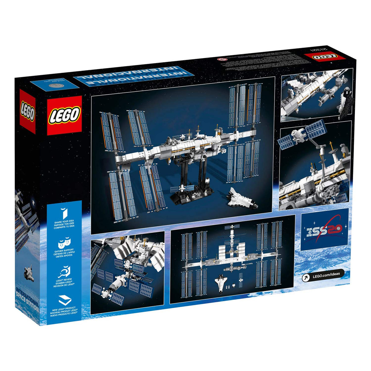 LEGO Ideas 21321 stand with ISS creates a stable, elegant display.