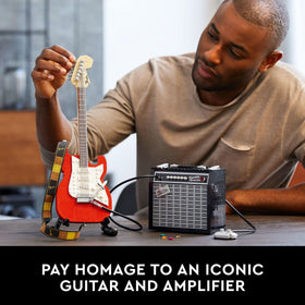Fender logo sticker adds finishing touch to real guitars.