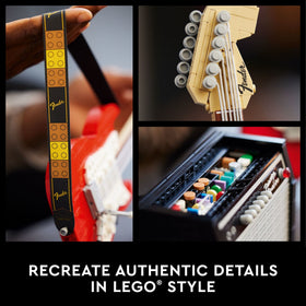 Rubber cables connect guitar and amp for authentic tinkering feel.