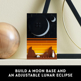 LEGO Ideas Space Age black hole postcard sparks curiosity in modern shelves.